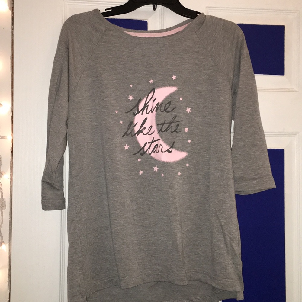 Pink and grey pajama set